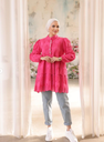 Fushia Bloom Eyelet Tunic - (1414)
