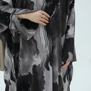 Marble Flow Abaya - Gray (LR982)