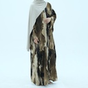 Marble Flow Abaya - Mocha (LR982)