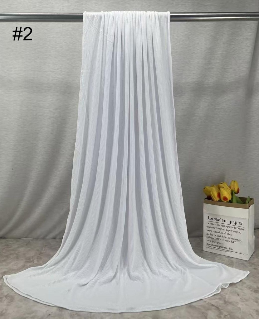 RBJ2 - Ribbed Bamboo Jersey - Pure White