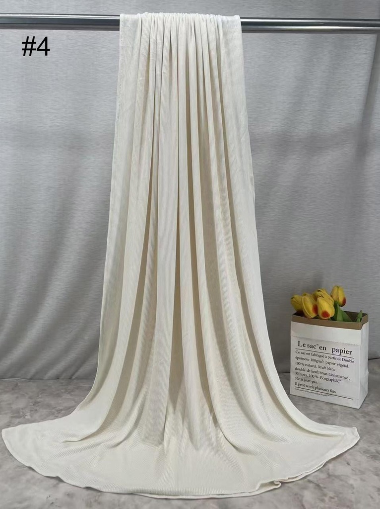 RBJ4 - Ribbed Bamboo Jersey - Ivory Cream