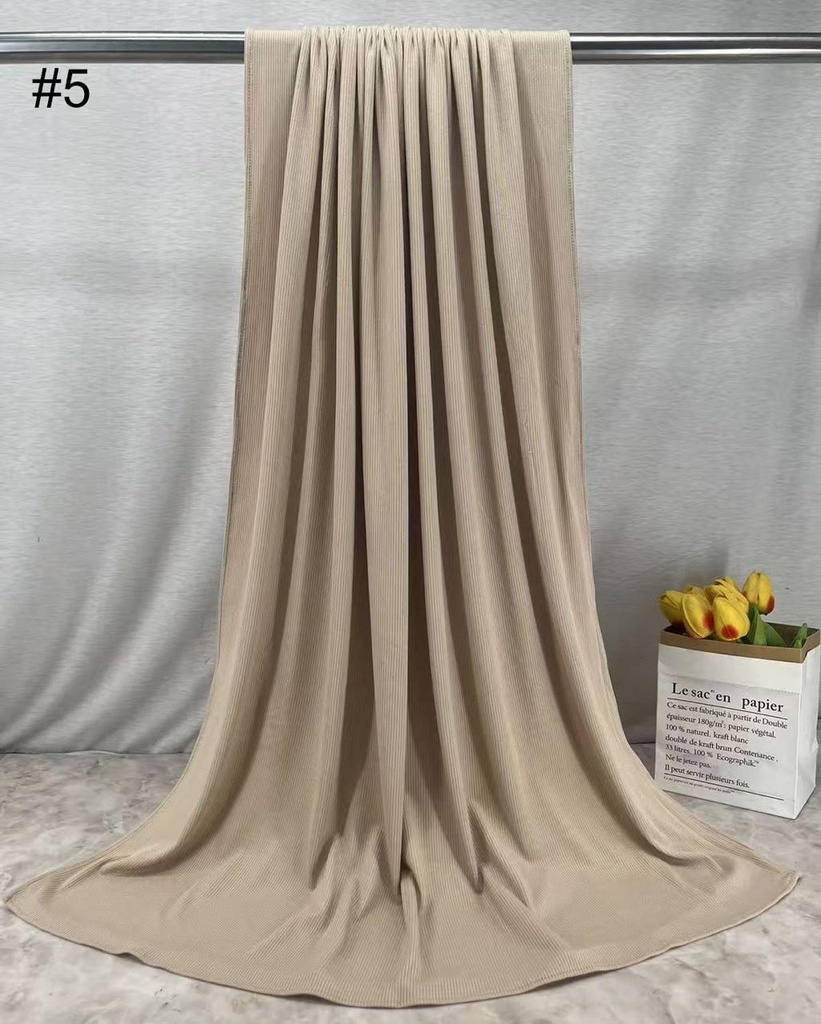 RBJ5 - Ribbed Bamboo Jersey - Latte Beige