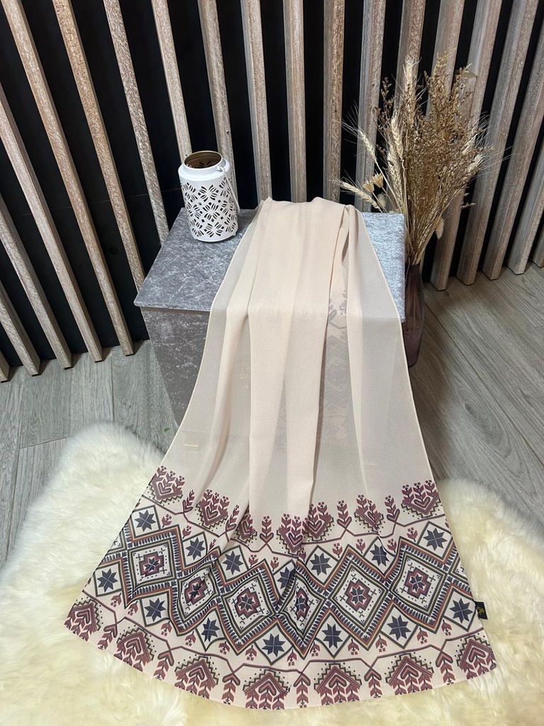 PH103 - Andalusian Mosaic Printed Chiffon Hijab