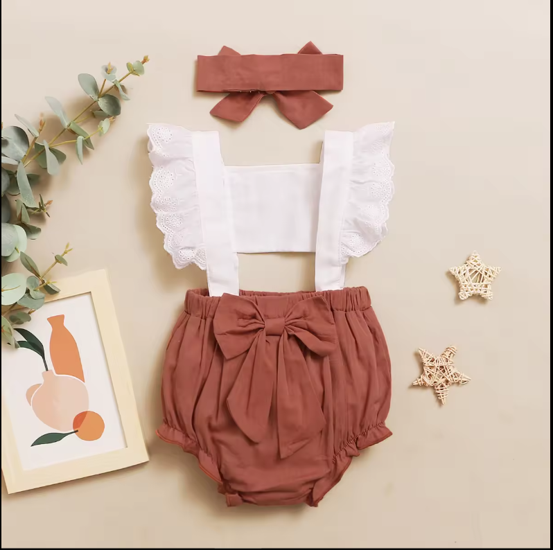 [SH2001034] Cinnamon Sugar Lace Set