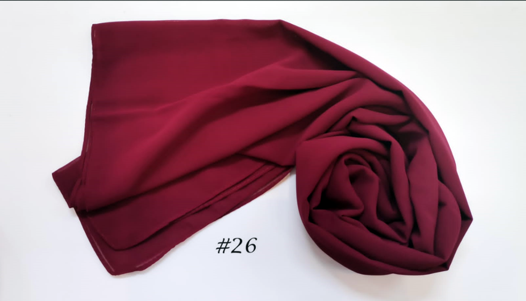 Everyday Chiffon Hijab - Bordeaux Bliss