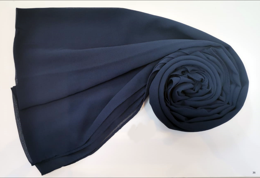 Everyday Chiffon Hijab - Navy Nectar