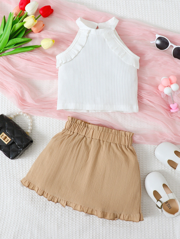 Creme Ruffle Duo (6-9M)
