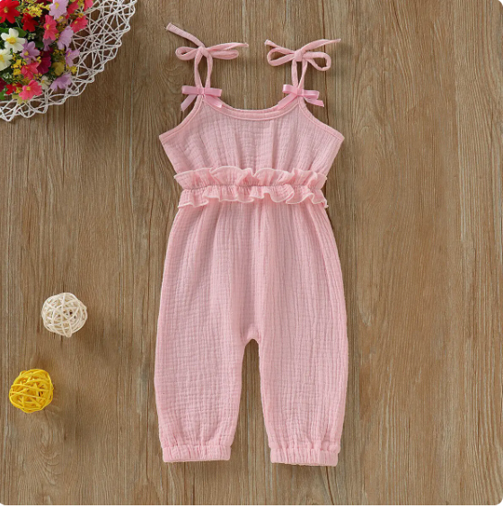 Pink Ribbon Romper