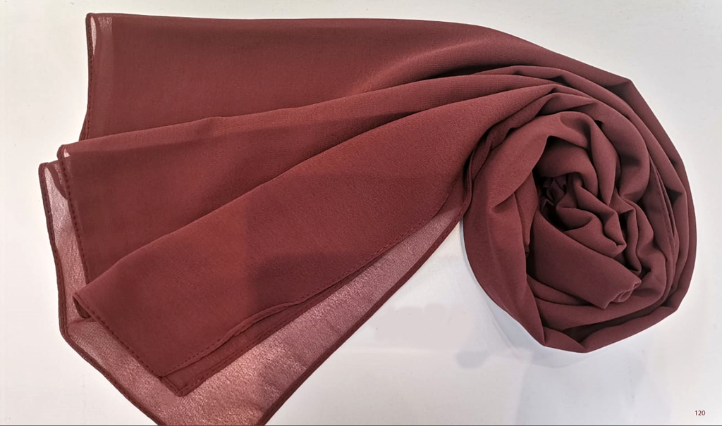 Everyday Chiffon Hijab - Burgundy Elegance