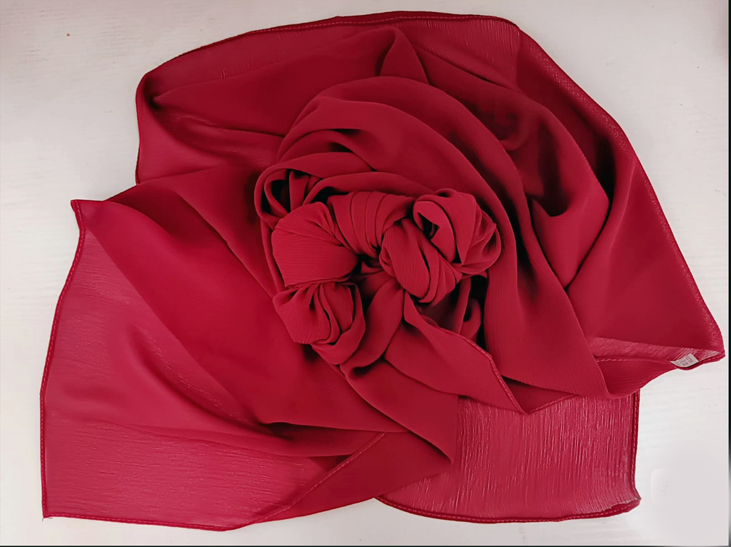 [10] Crinkle Chiffon - Raspberry - 10