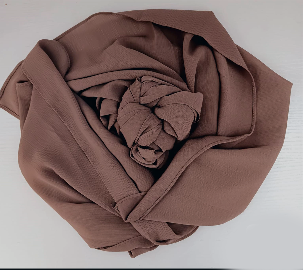 Crinkle Chiffon - Latte Luxe