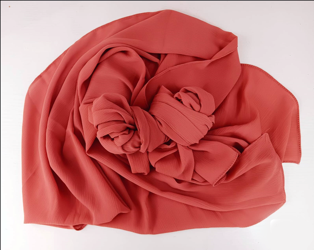 Crinkle Chiffon - Rose Latte