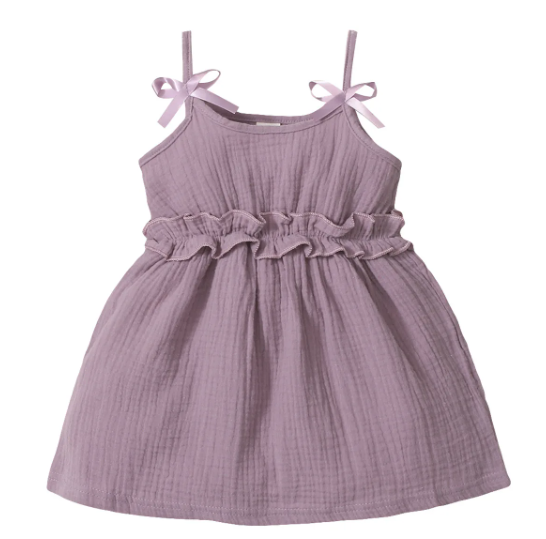 Purple Ruffle Dress
 (3-4Y)