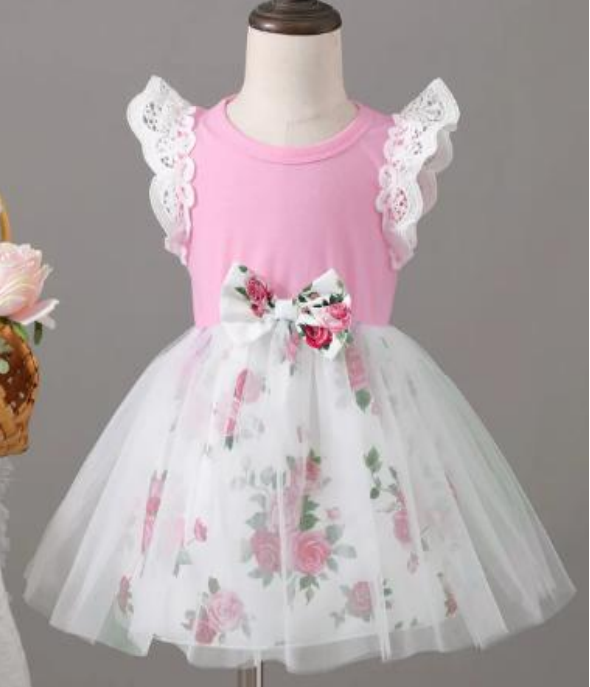 Rosette Tulle Dress