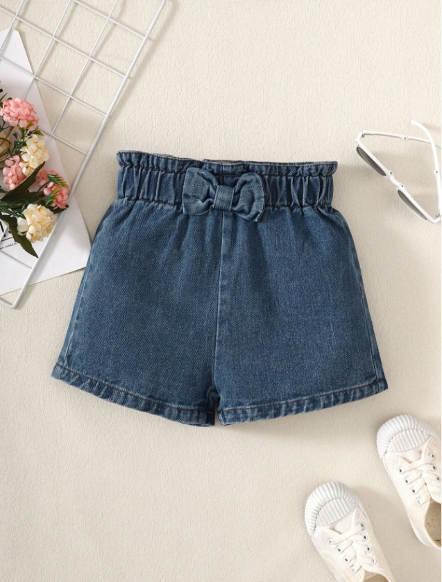 Denim Darling Bow Shorts (4Y)