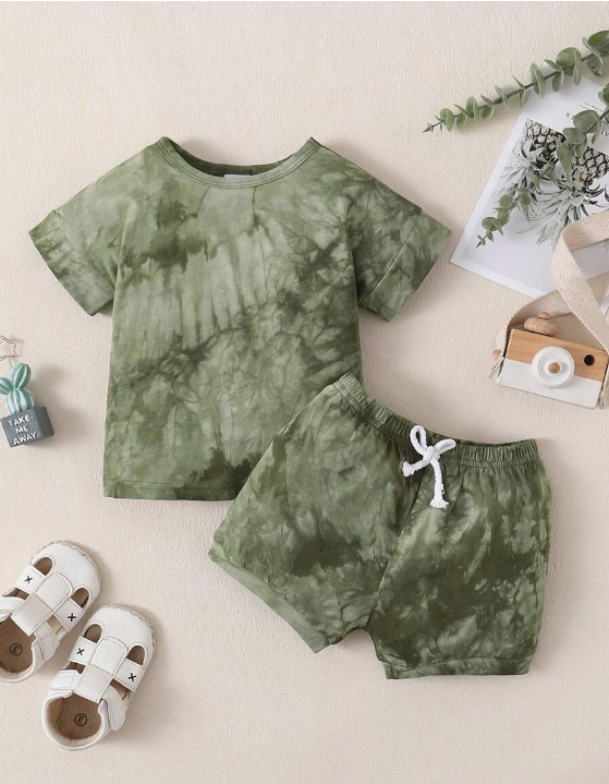 Olive Tie-Dye Adventure Set (3Y)