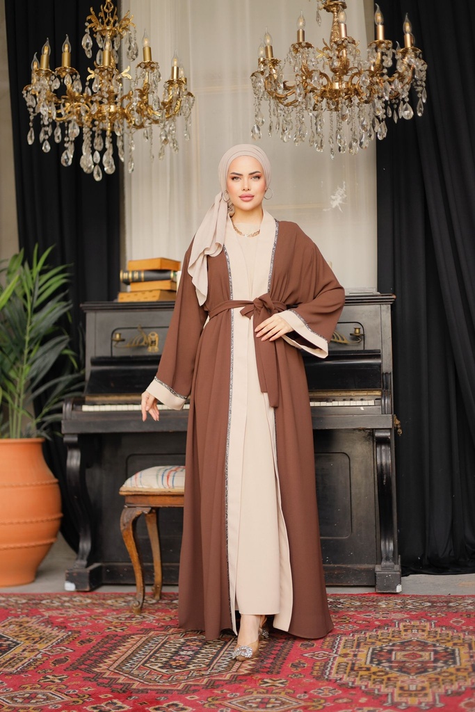 Mocha Luxe Abaya (38-40)
