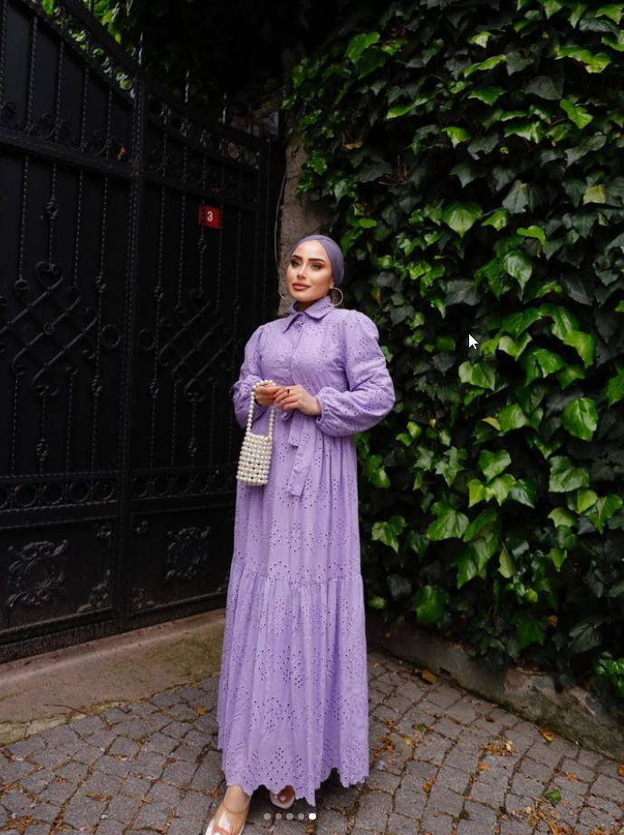 1394-Lavender Eyelet Majesty Dress
