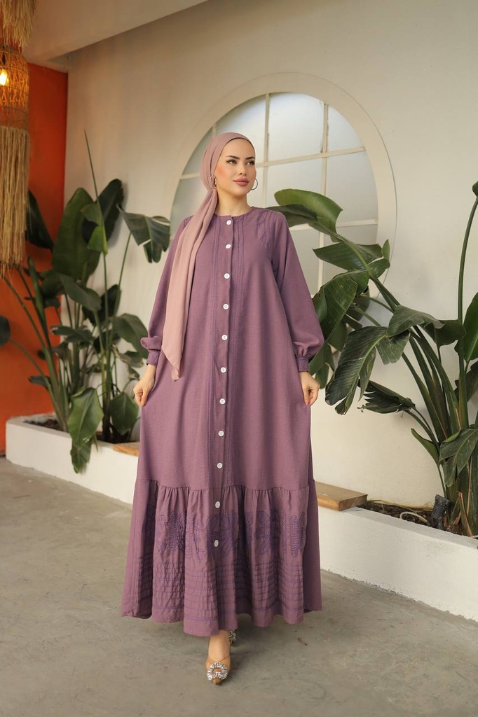 1681 - COCOA Button-Down Dress
