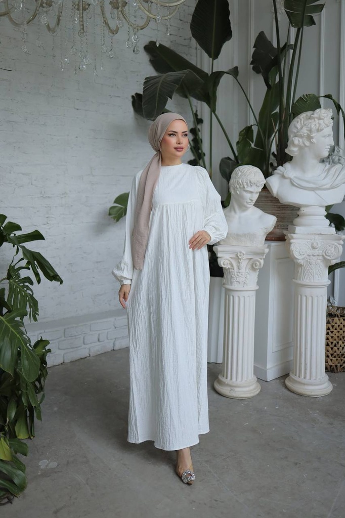 1801-Cotton Aura White Dress