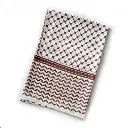 Keffiyeh Chiffon Hijab - Red Wine
