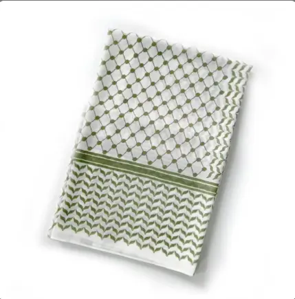 Keffiyeh Chiffon Hijab - Green