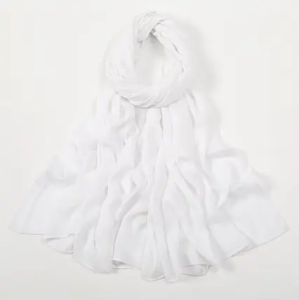 Extra Large Premium Rayon Hijab 190x85 - Crystal Snow - 7