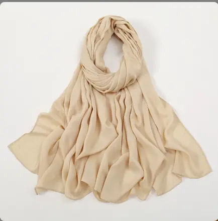 Extra Large Premium Rayon Hijab 190x85 - Warm Beige - 6