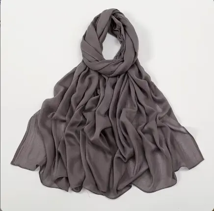 Extra Large Premium Rayon Hijab 190x85 - Plum Grey - 11