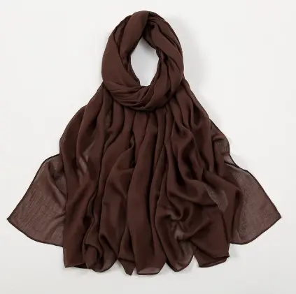 Extra Large Premium Rayon Hijab 190x85 - Chestnut Delight - 21