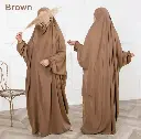 Haya Comfort Jilbab - (Brown)