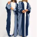  Junaynah Reversible Linen Abaya - Ocean & Sky 