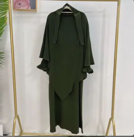 Nayyirah Butterfly Burqa Set - Army Green (XS/S)