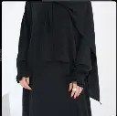 Amira Élégance Hoodie Abaya - Noir