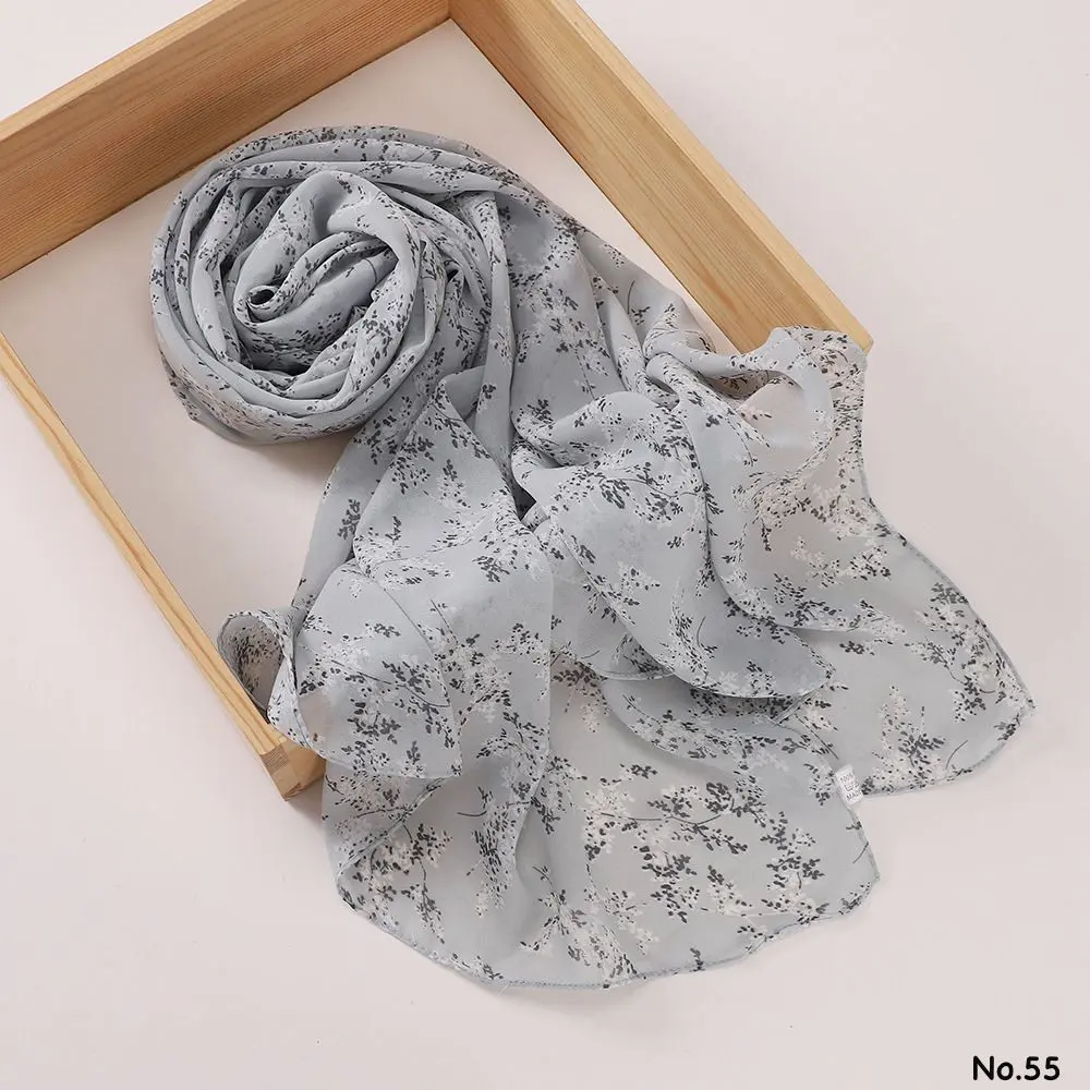 [PH55] Printed Hijab - Bluebell Mist PH55