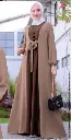 Elara Luxe Abaya - Mocha 