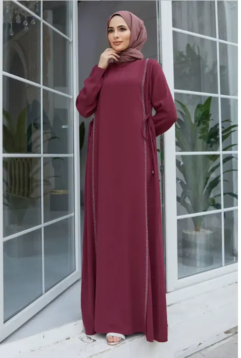 Royale Radiance Robe – Burgundy  (S)