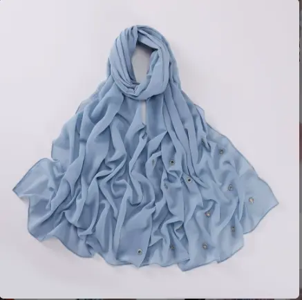 Pearl-Embellished Harmony - Sky Blue - 7