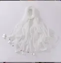 Heart Petal Hijab - White - 10
