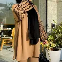 Jazz Crepe Keffiyeh - Co-ord Set - Coffee