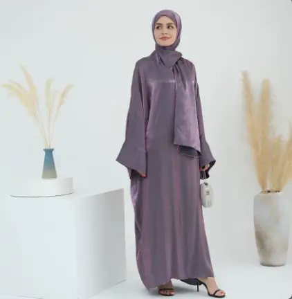Luxe Hood Abaya Series - Purple