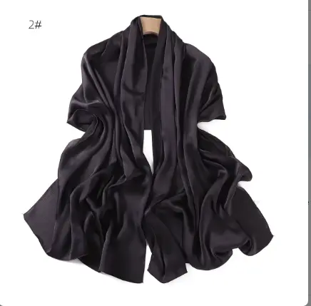 Satin Luxe Hijab - Cool Charcoal Grey -2