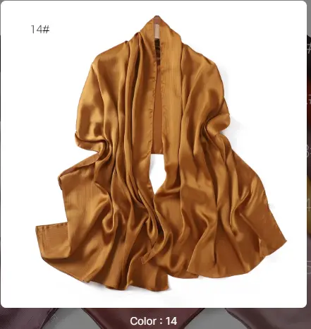 Satin Luxe Hijab – Golden Sunset (14#) 