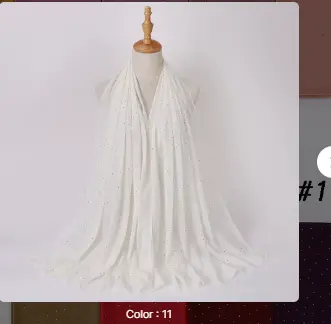 Gemstone Veil Set - IVORY - 11