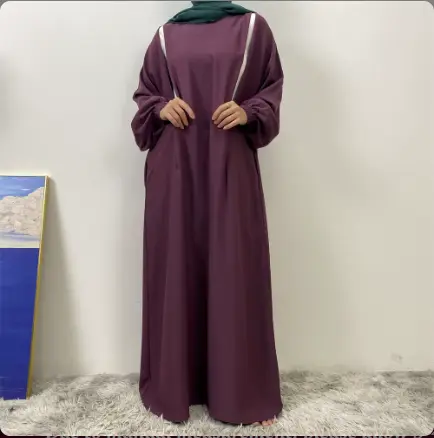 Modest Mum Nursing Abaya - Dark Purple