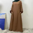 Modest Mum Nursing Abaya - Brown