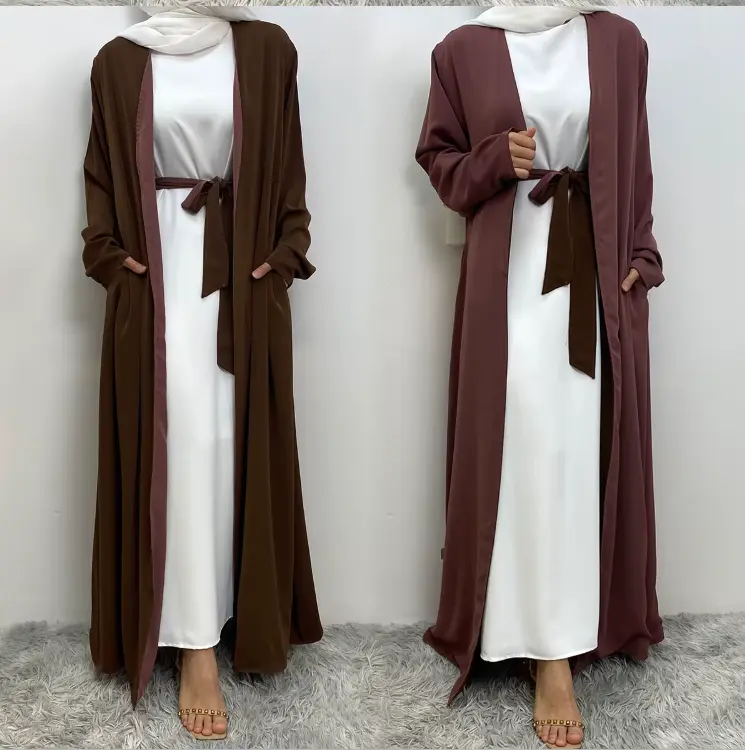 DuoLuxe Nida Reversible Collection – Mocha Coffee & Plum Purple  (S)