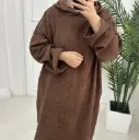 Abaya à Capuche -  Mocha Brown