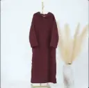 Abaya à Capuche -  Mulberry Rouge
