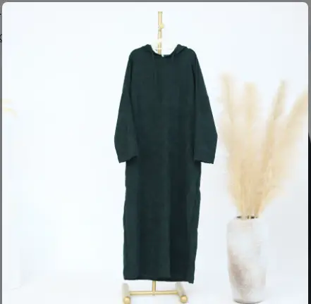 Abaya à Capuche -  Deep Olivewood 